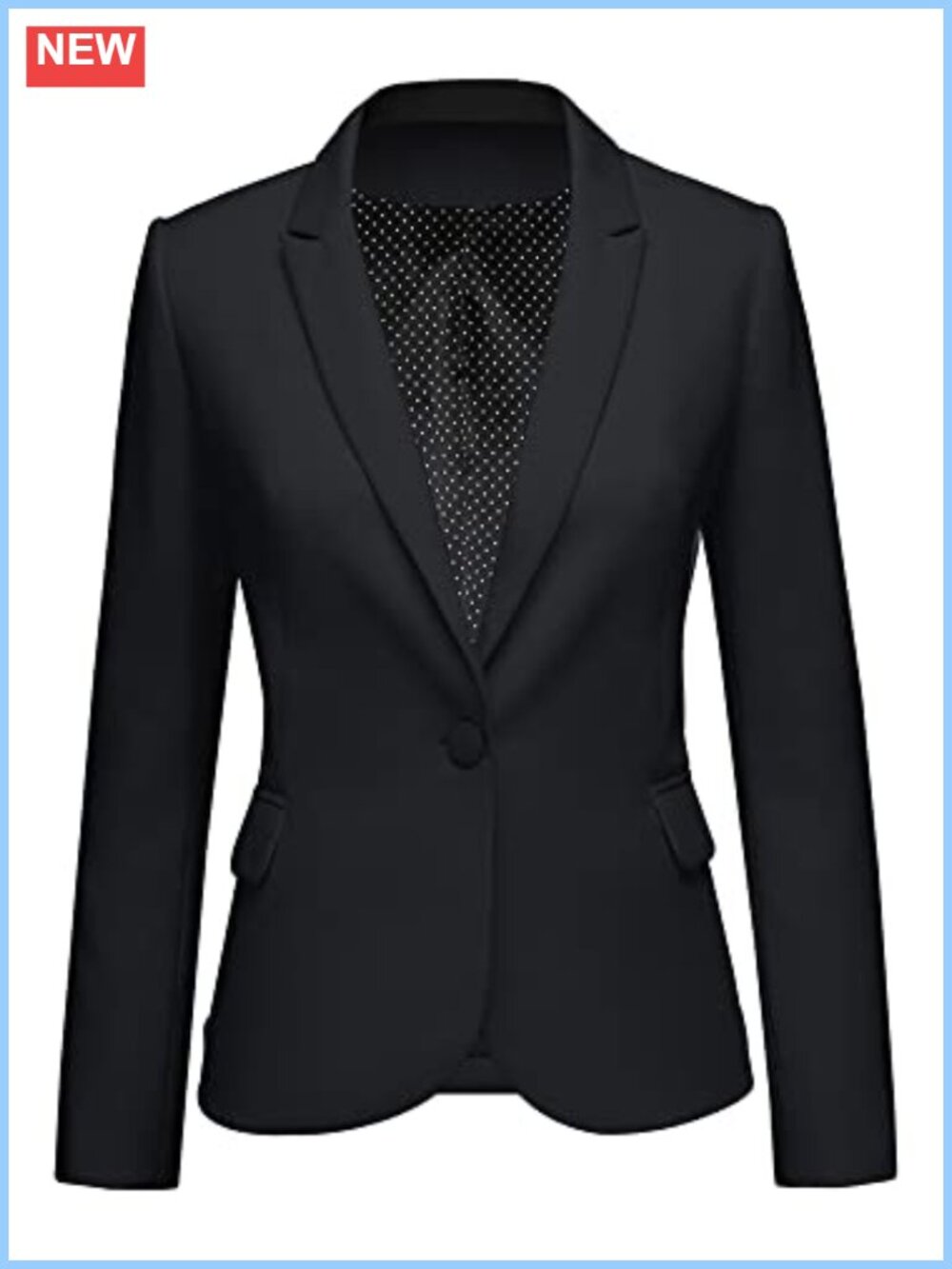 Women's Long Sleeve Notch Lapel Button Down Blazer with Pockets Office Work